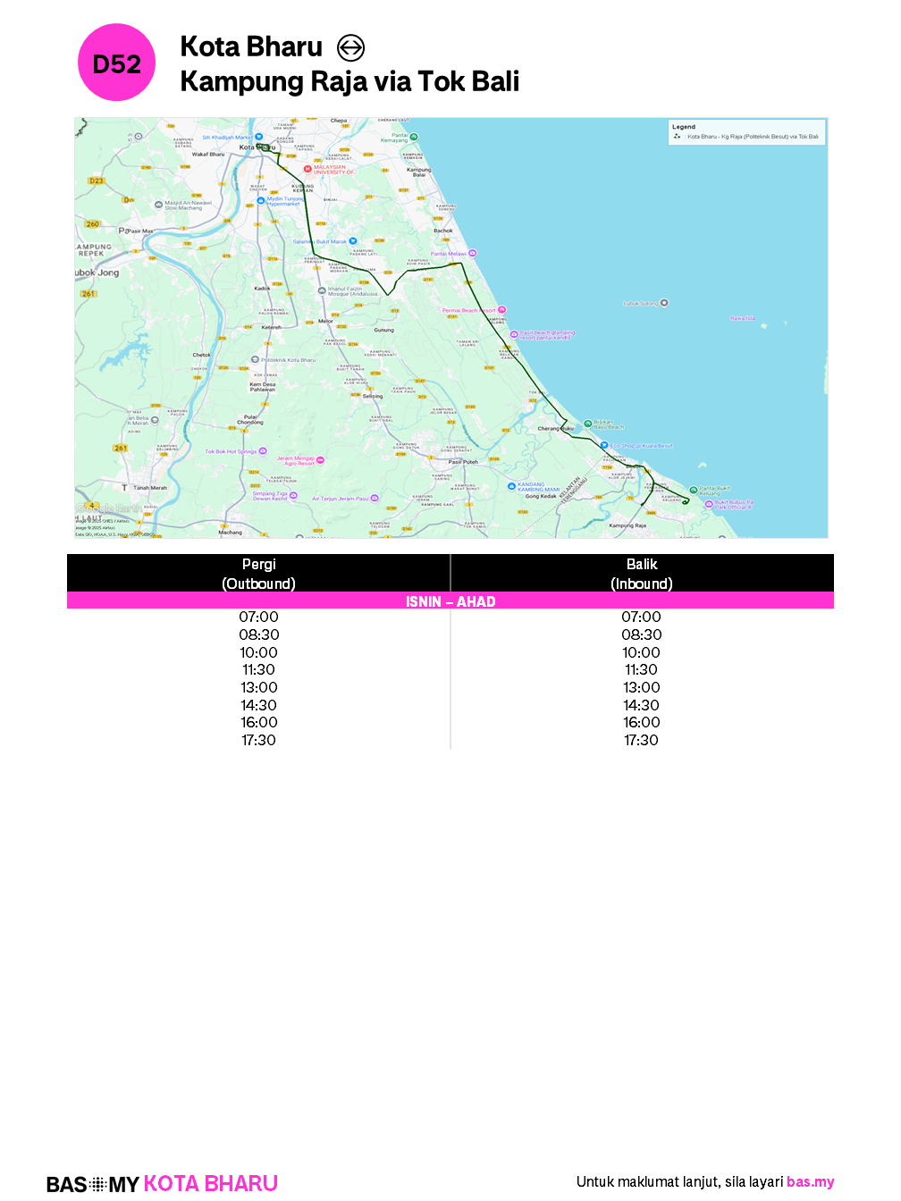 Info Laluan D52