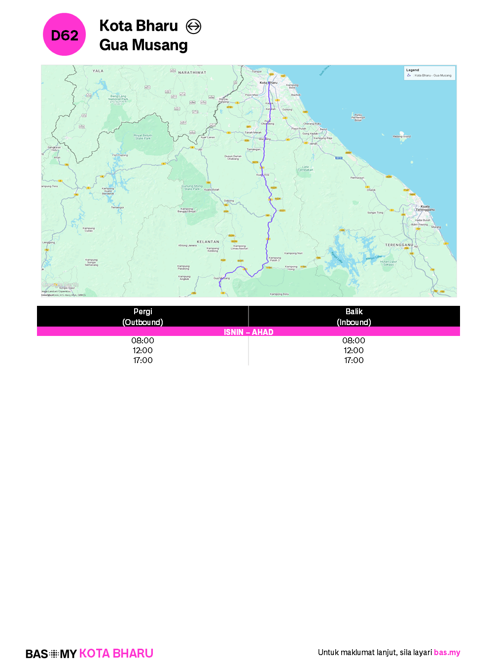 Info Laluan D62