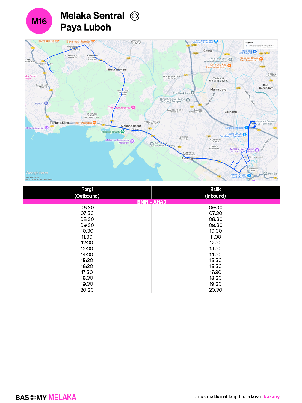 Info Laluan M16
